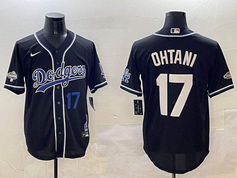 Men Los Angeles Dodgers #17 Ohtani Black Fashion Game 2025 Nike MLB Jersey style 3065->los angeles dodgers->MLB Jersey